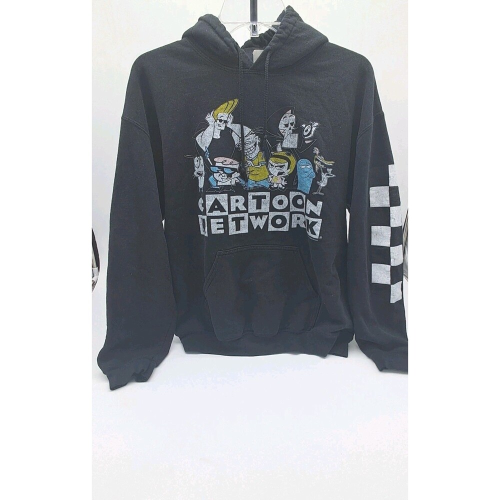 Cartoon Network 2017 Group Shot Characters Black Pullover Hoodie Mens Medium